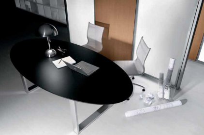 Della rovere tavolo riunione meeting arredo ufficio flex ... Tavolo ovale ufficio